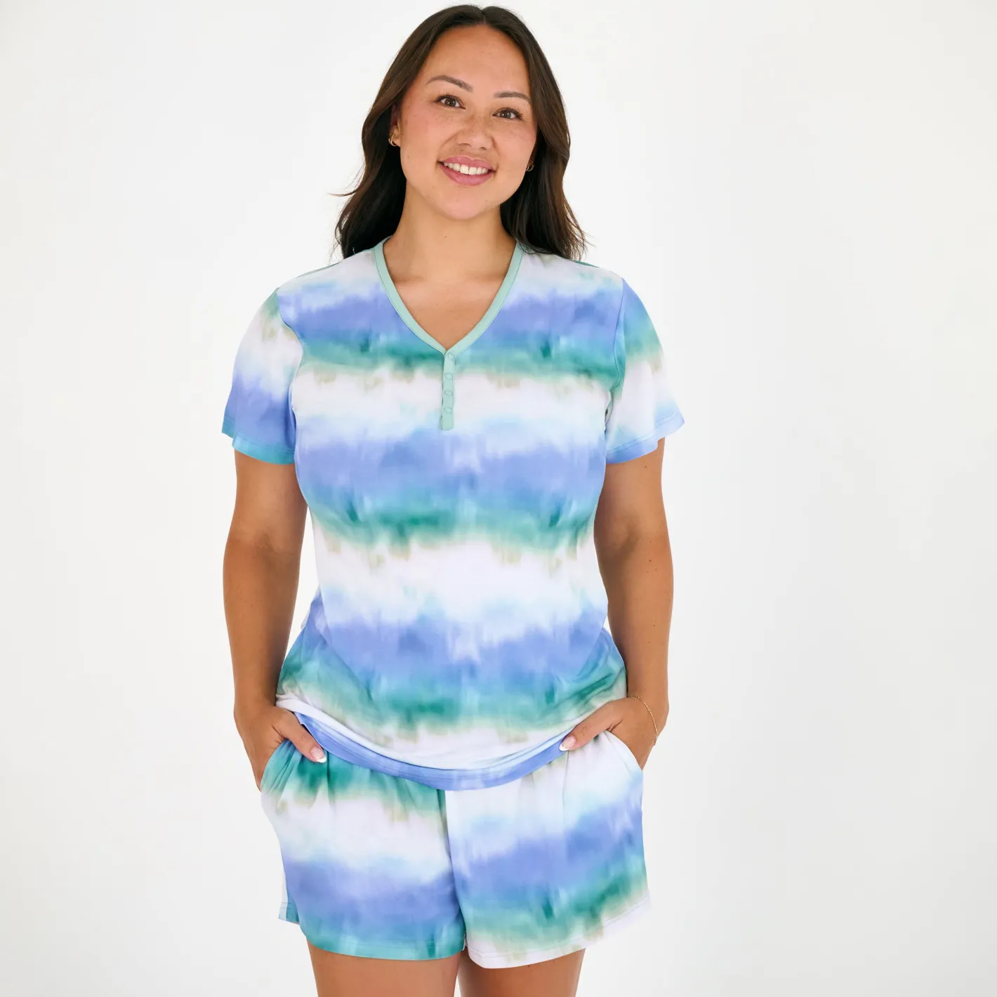 Mommy & Me|Mommy & Me<Little Sleepies Women's Short Sleeve Pajama Top Cosmic Mist