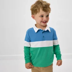Tops & Tees|Tops & Tees<Little Sleepies Rugby Shirt Crisp Green