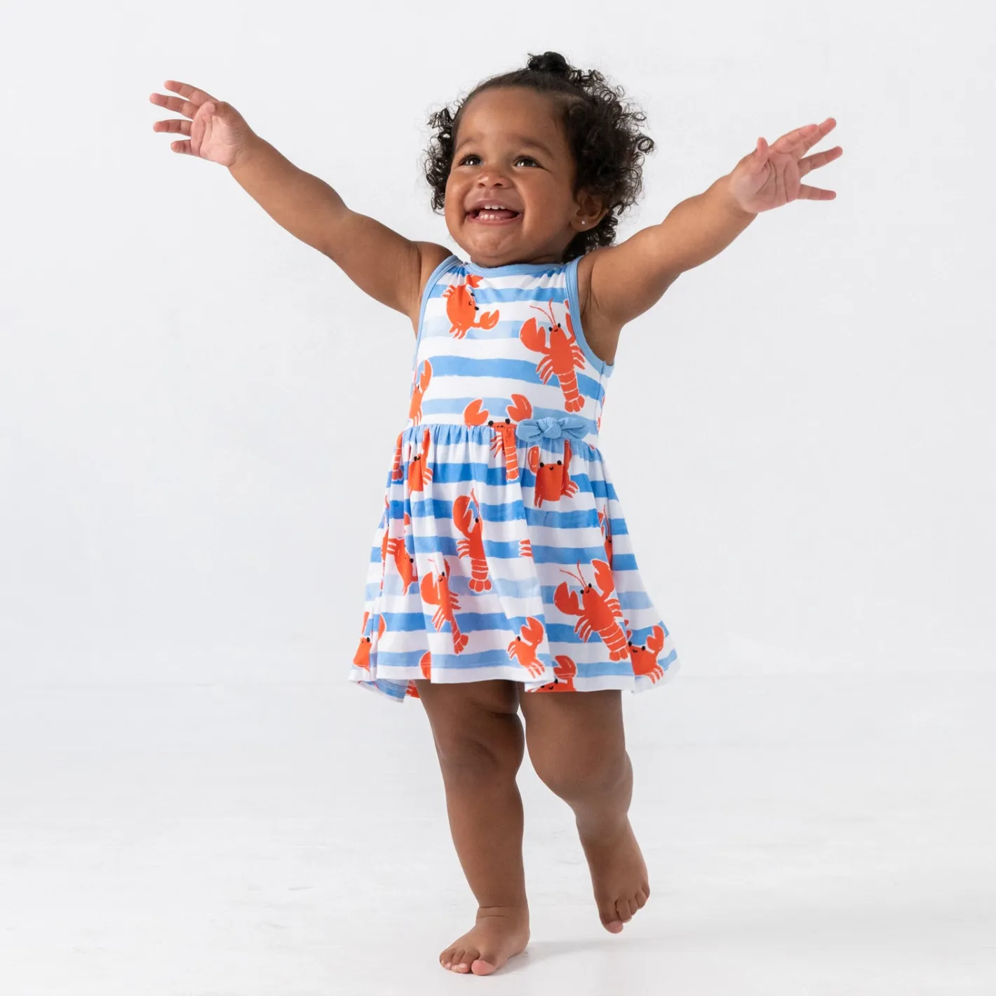 Bamboo Baby Clothes|Bodysuits<Little Sleepies Skater Dress with Bodysuit Crustacean Crew