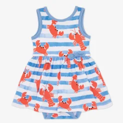 Bamboo Baby Clothes|Bodysuits<Little Sleepies Skater Dress with Bodysuit Crustacean Crew