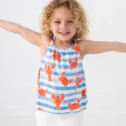 Tops & Tees|Tops & Tees<Little Sleepies Bow Strap Tank Crustacean Crew