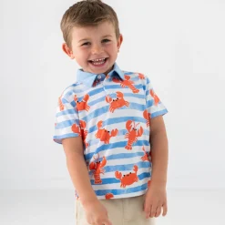 Tops & Tees|Tops & Tees<Little Sleepies Polo Shirt Crustacean Crew