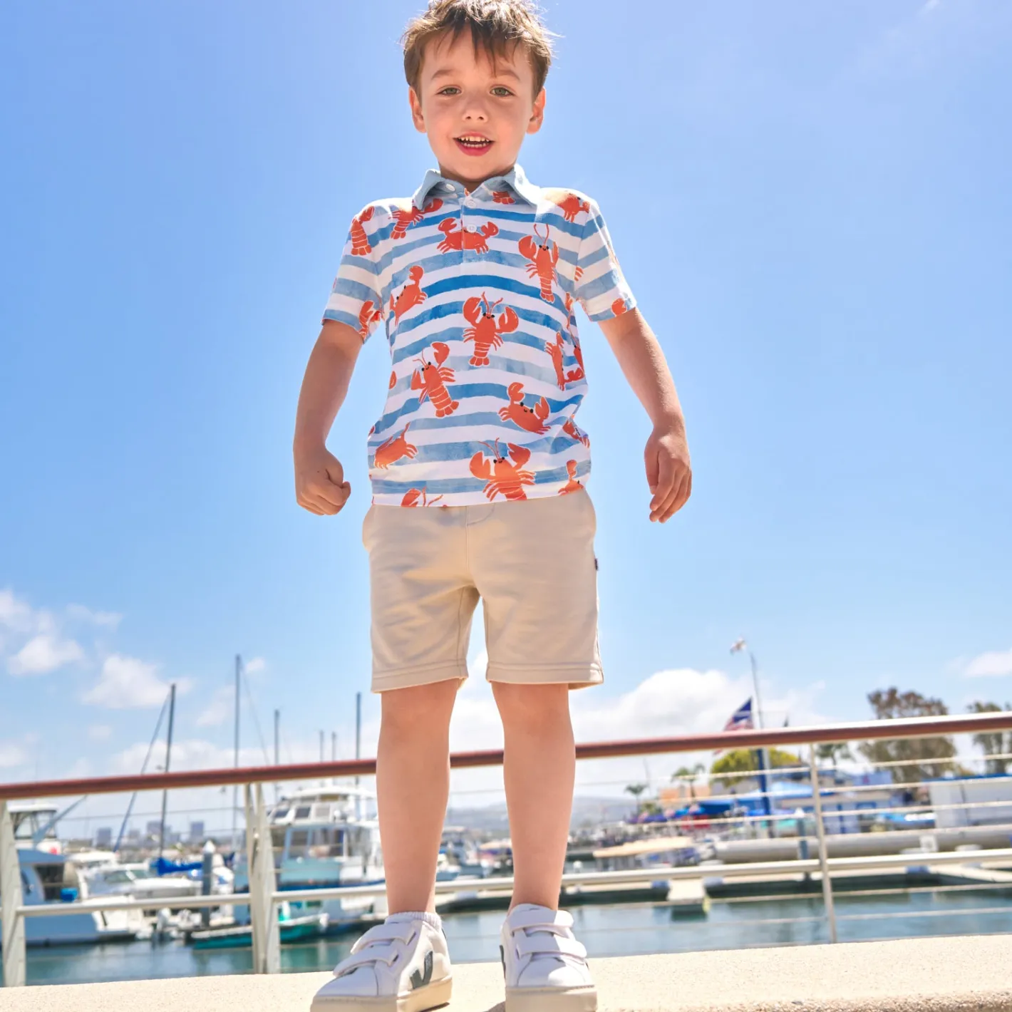 Tops & Tees|Tops & Tees<Little Sleepies Polo Shirt Crustacean Crew