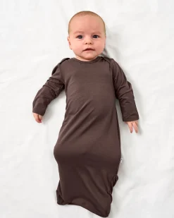 Layette|Infant Gowns<Little Sleepies Infant Gown Dark Chocolate