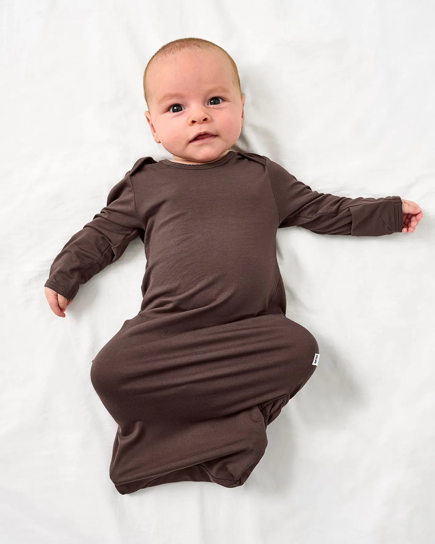 Layette|Infant Gowns<Little Sleepies Infant Gown Dark Chocolate