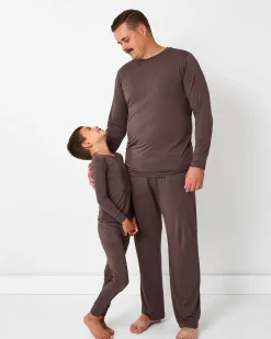 Daddy & Me|Full Family Matching<Little Sleepies Men's Pajama Pants Dark Chocolate