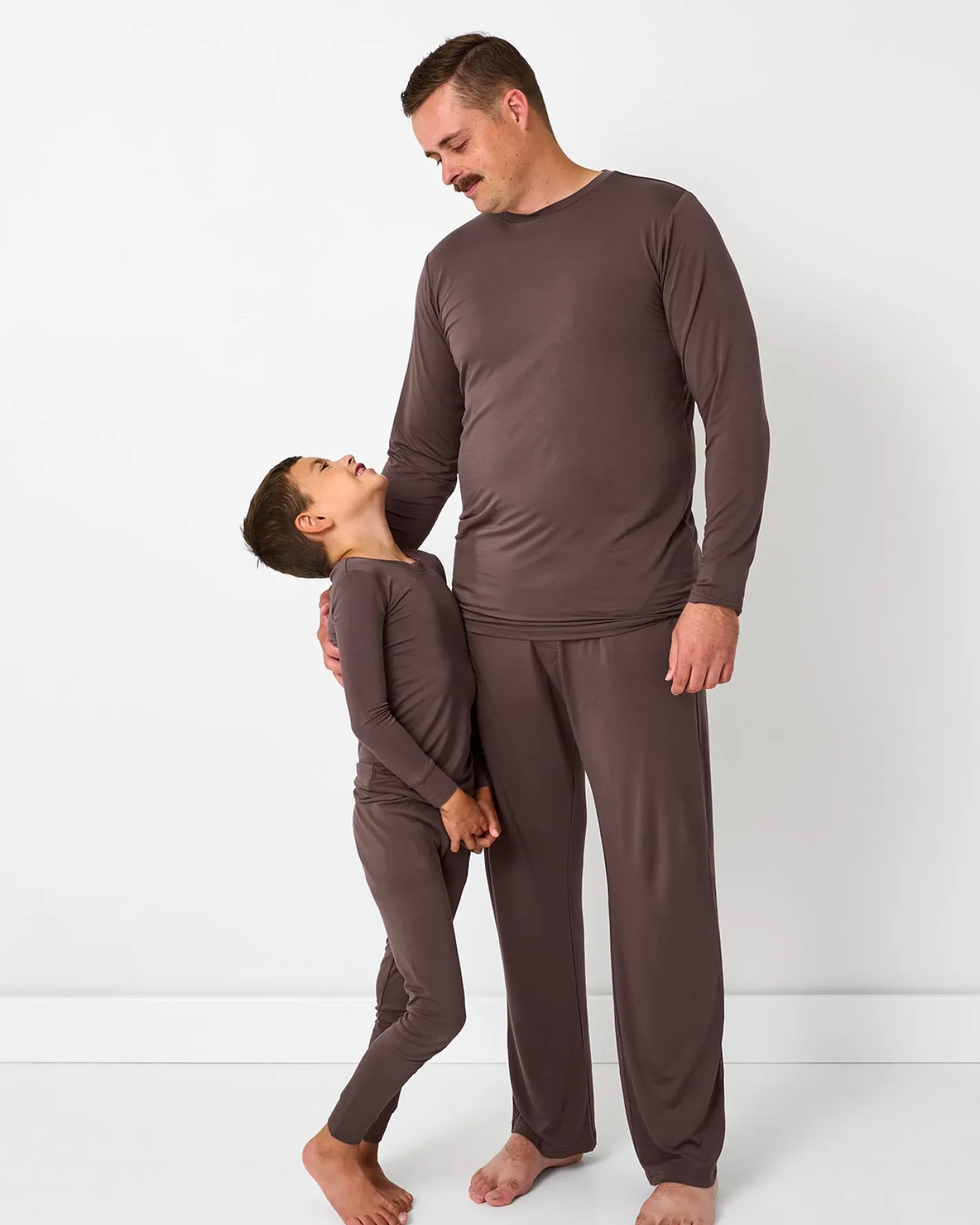 Daddy & Me|Full Family Matching<Little Sleepies Men's Pajama Pants Dark Chocolate