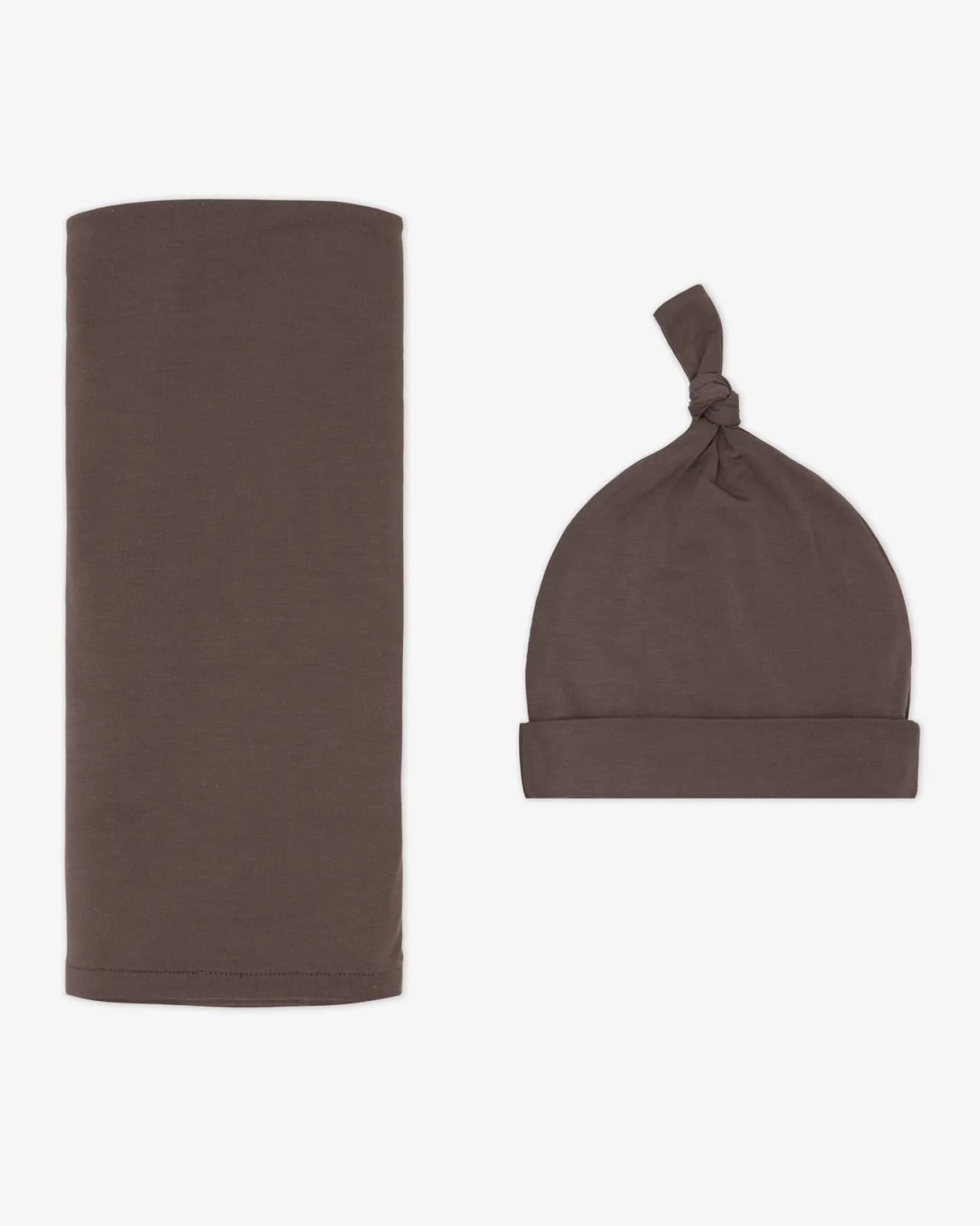 Layette|Swaddles<Little Sleepies Swaddle & Hat Set Dark Chocolate