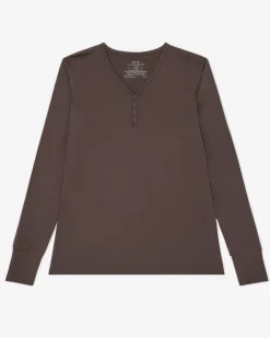 Mommy & Me|Mommy & Me<Little Sleepies Women's Pajama Top Dark Chocolate