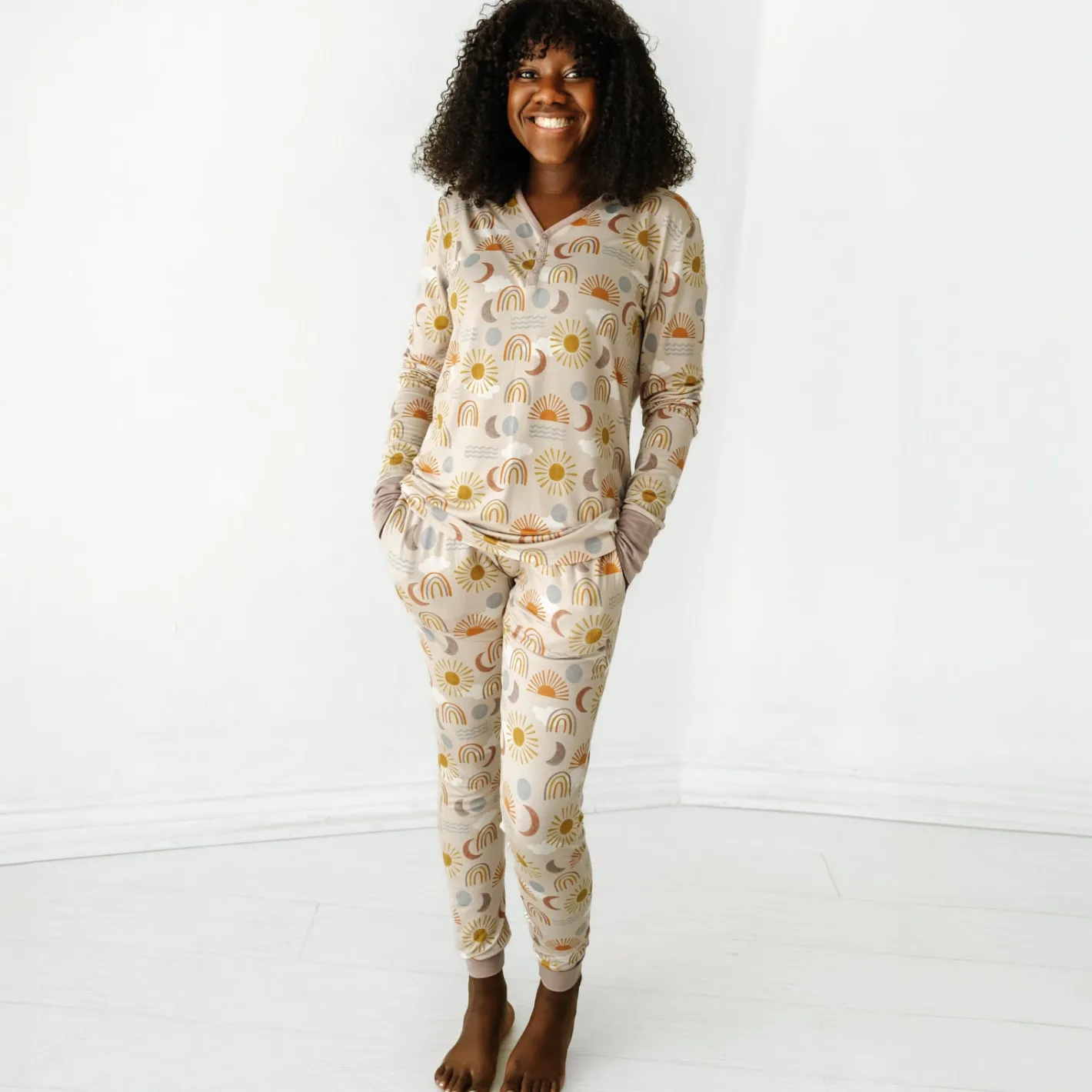 Mommy & Me|Mommy & Me<Little Sleepies Women's Pajama Top Desert Sunrise