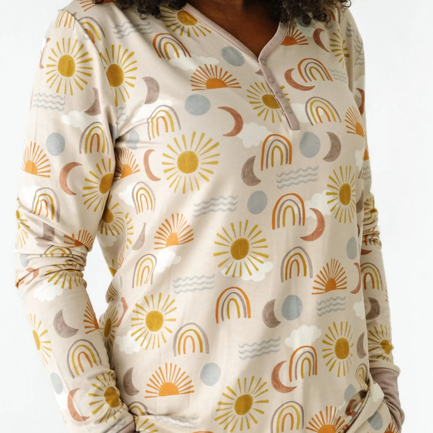 Mommy & Me|Mommy & Me<Little Sleepies Women's Pajama Top Desert Sunrise