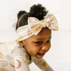 Hats & Headbands<Little Sleepies Luxe Bow Headband Desert Sunrise
