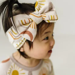 Hats & Headbands<Little Sleepies Luxe Bow Headband Desert Sunrise