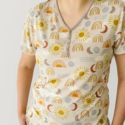 Mommy & Me|Mommy & Me<Little Sleepies Women's Short Sleeve Pajama Top Desert Sunrise