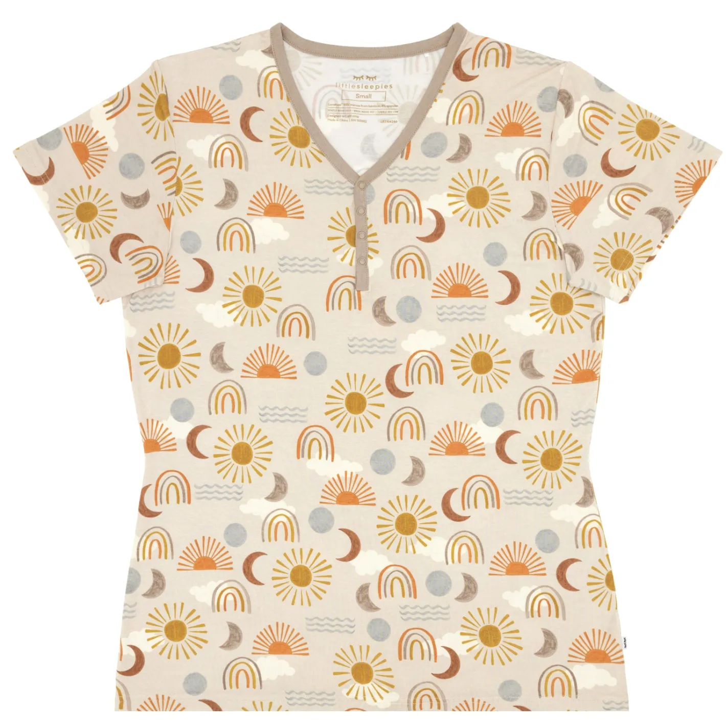 Mommy & Me|Mommy & Me<Little Sleepies Women's Short Sleeve Pajama Top Desert Sunrise