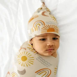 Layette|Swaddles<Little Sleepies Swaddle & Hat Set Desert Sunrise