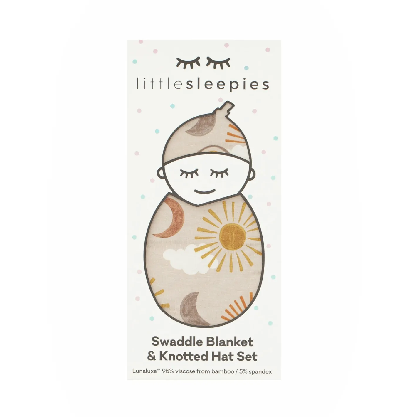 Layette|Swaddles<Little Sleepies Swaddle & Hat Set Desert Sunrise