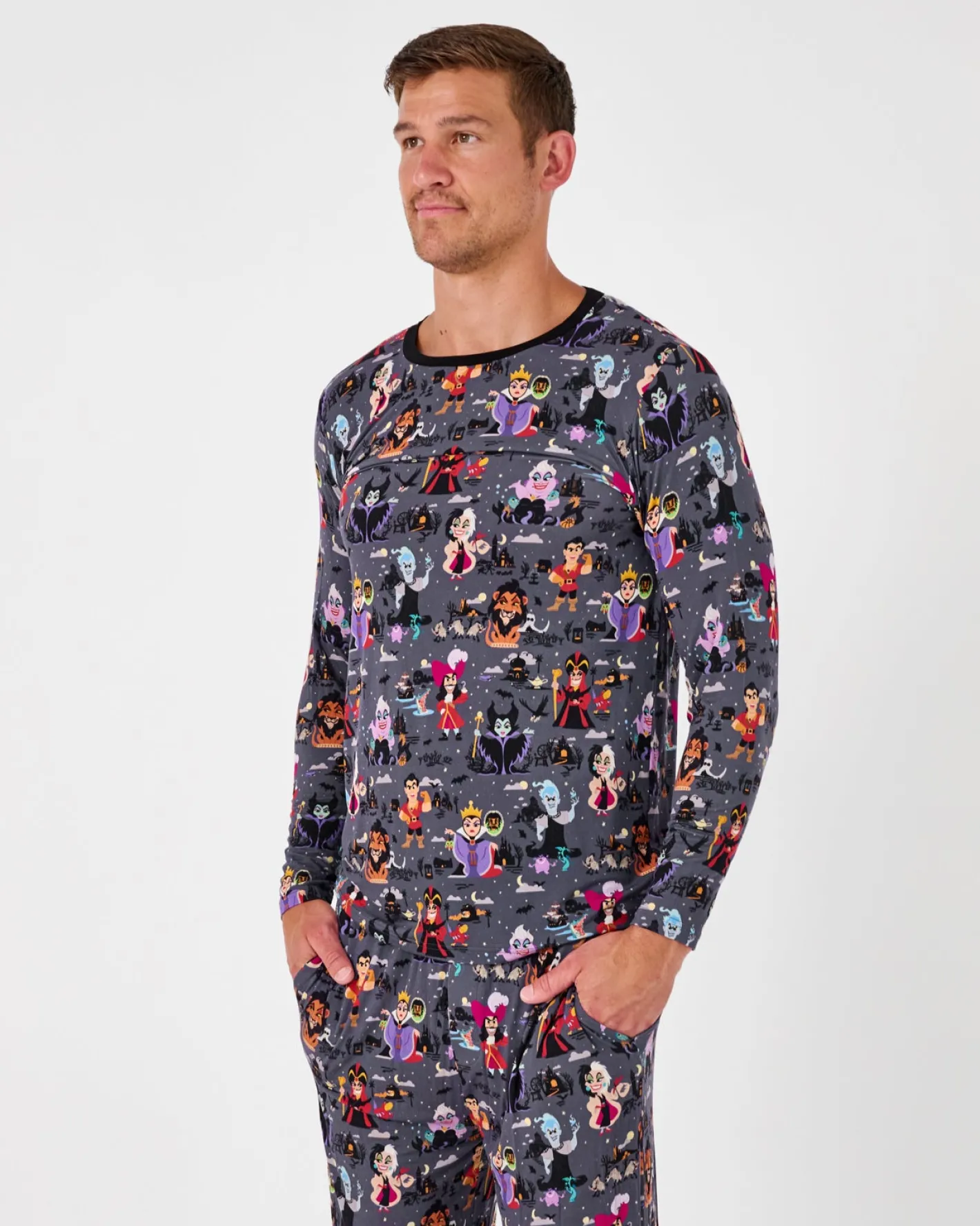 Daddy & Me|Full Family Matching<Little Sleepies Men's Pajama Top Disney Villains