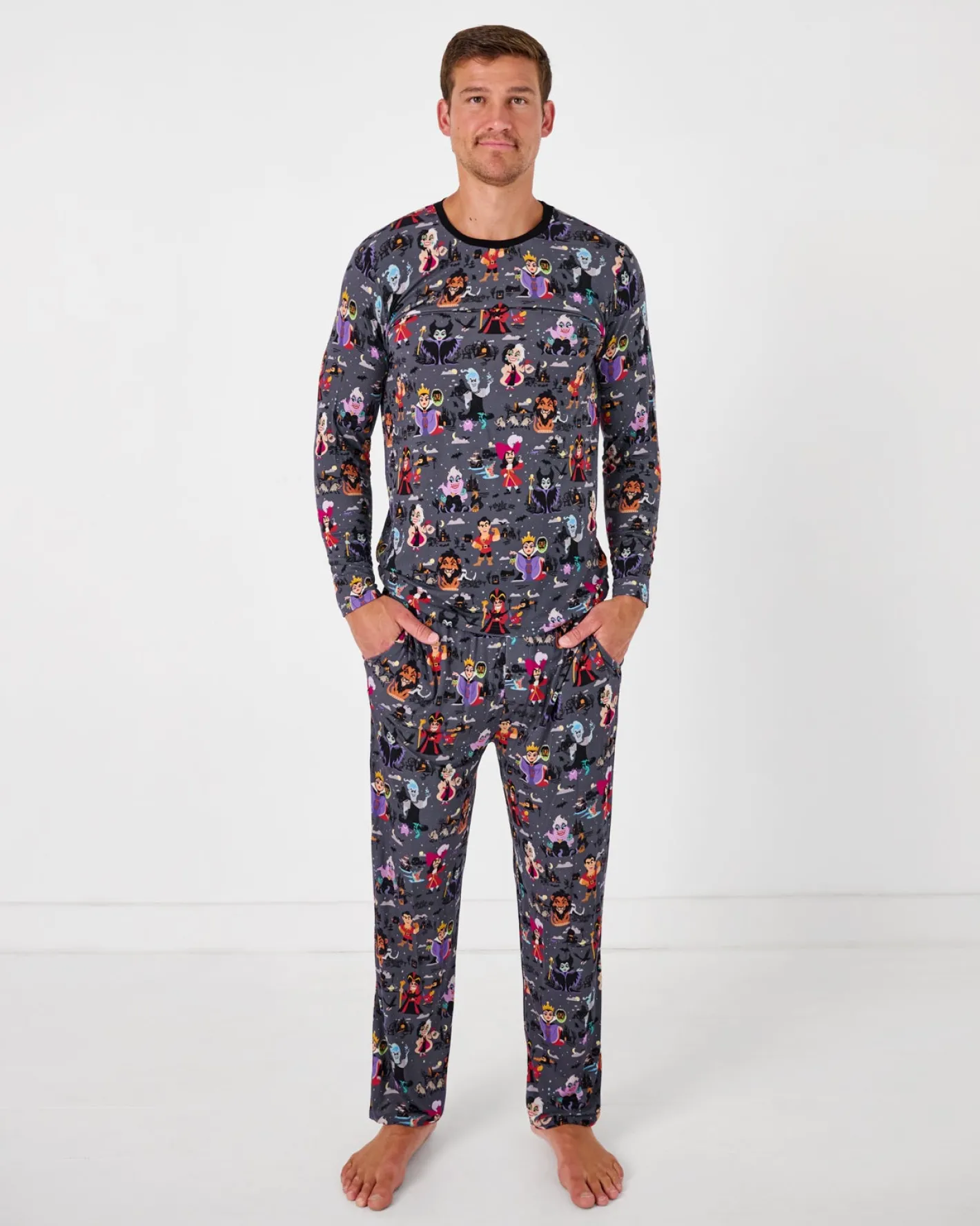 Daddy & Me|Full Family Matching<Little Sleepies Men's Pajama Top Disney Villains