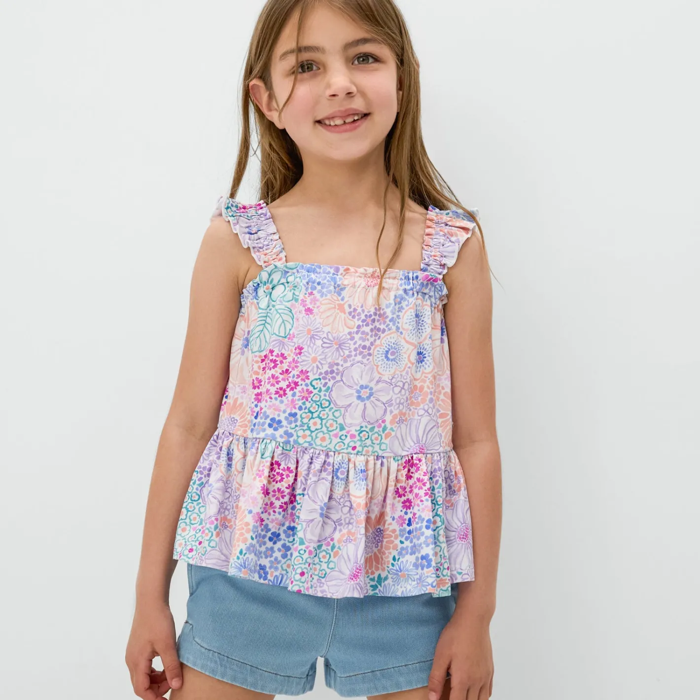 Tops & Tees|Tops & Tees<Little Sleepies Flutter Tank Doodle Blooms