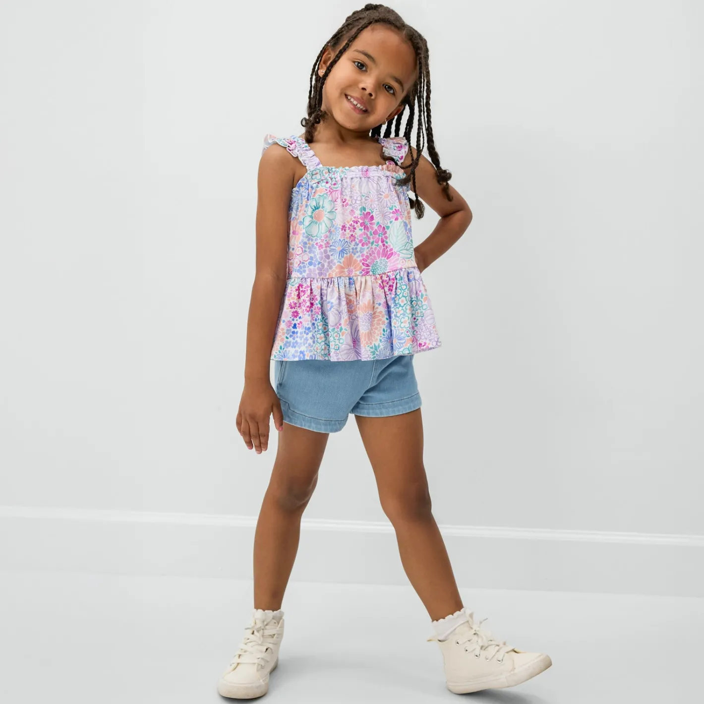 Tops & Tees|Tops & Tees<Little Sleepies Flutter Tank Doodle Blooms