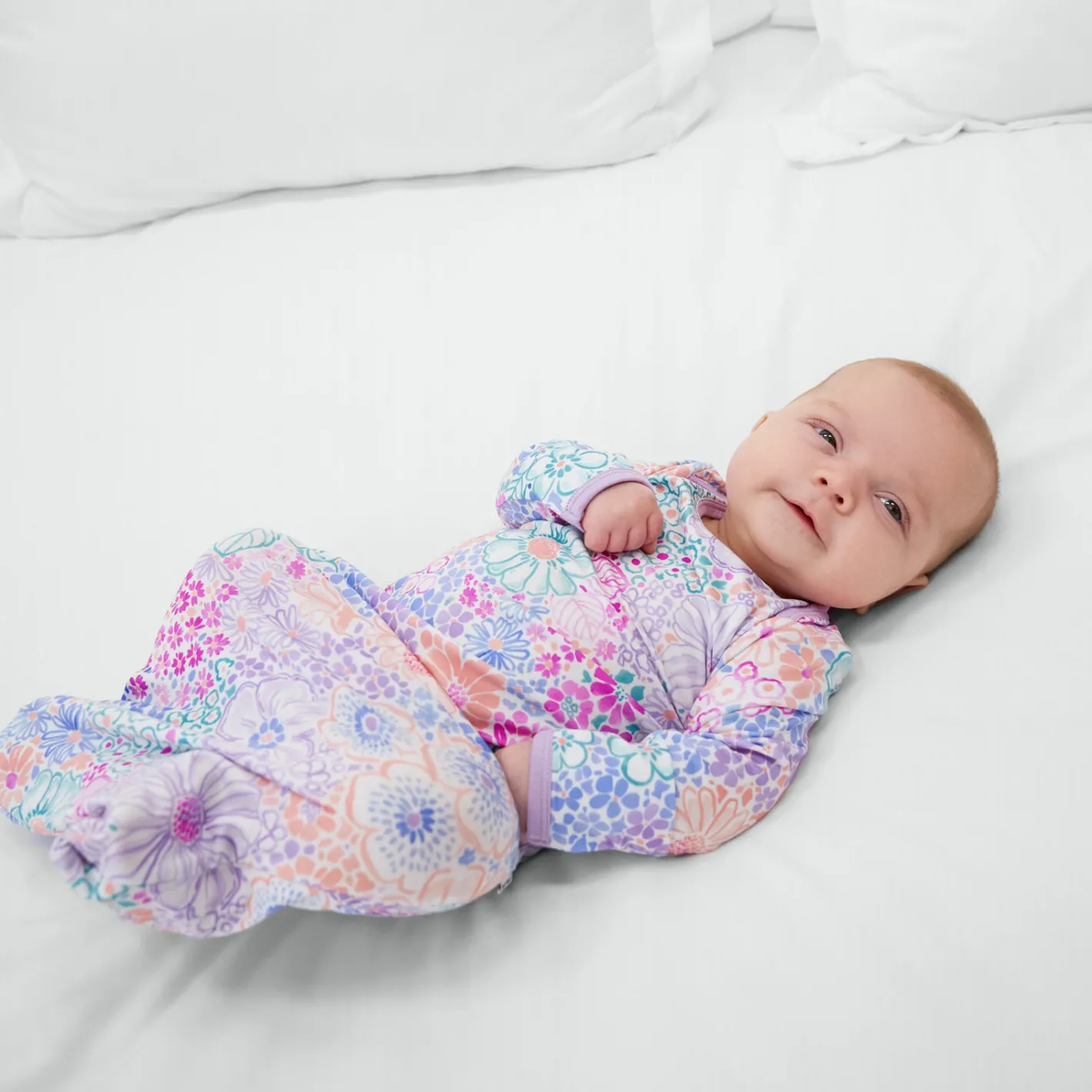 Layette|Infant Gowns<Little Sleepies Infant Gown Doodle Blooms