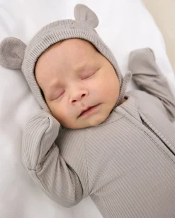 The Newborn Shop|The Newborn Shop<Little Sleepies Bear Bonnet Dove Gray