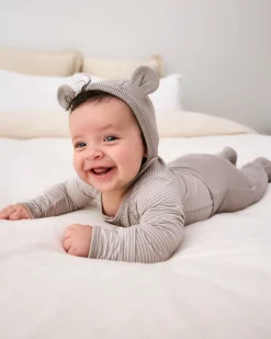 The Newborn Shop|The Newborn Shop<Little Sleepies Bear Bonnet Dove Gray