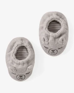 The Newborn Shop|The Newborn Shop<Little Sleepies Bear Booties Dove Gray