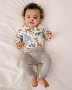 The Newborn Shop|The Newborn Shop<Little Sleepies Fold-Over Legging Dove Gray