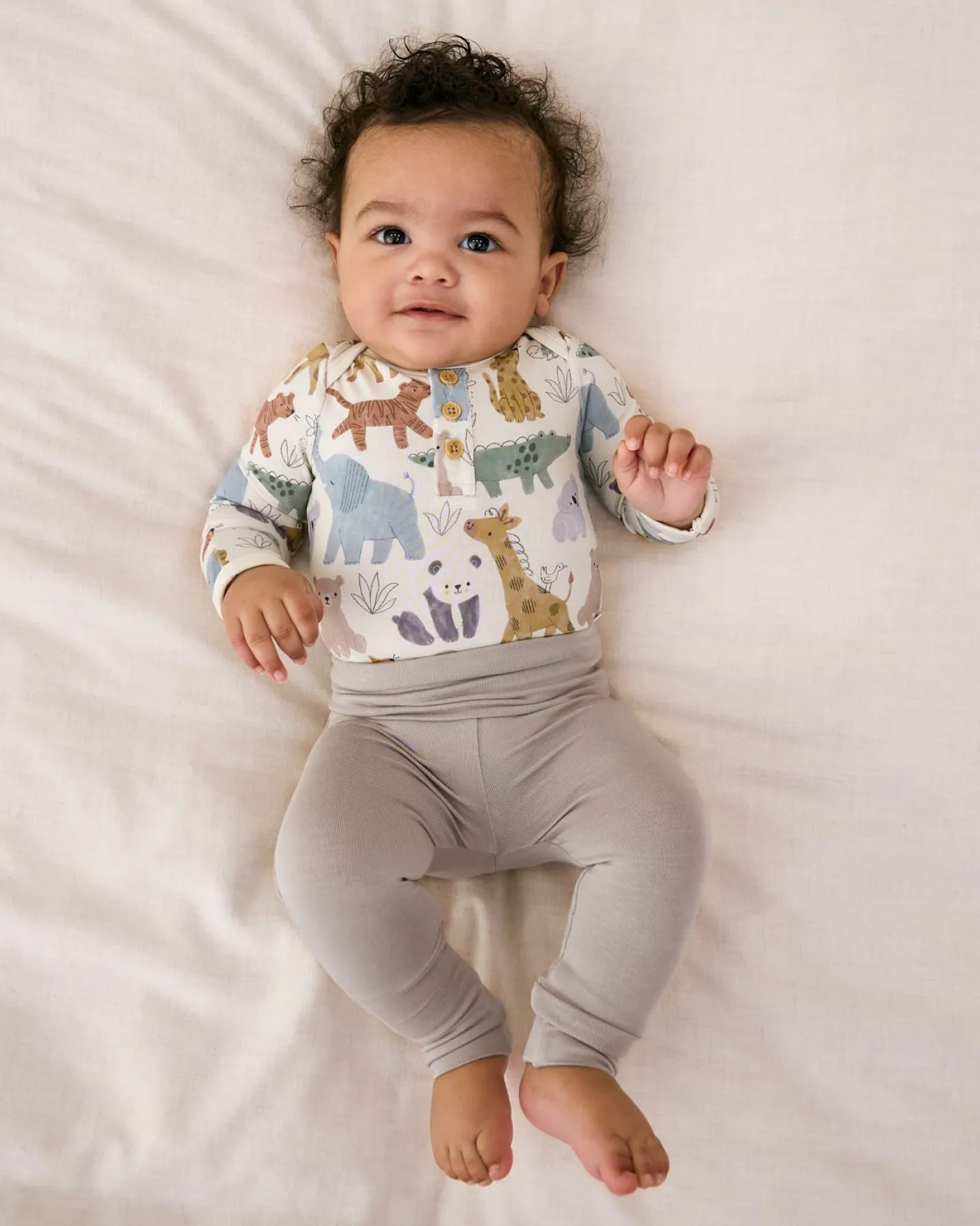 The Newborn Shop|The Newborn Shop<Little Sleepies Fold-Over Legging Dove Gray