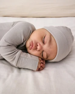 The Newborn Shop|The Newborn Shop<Little Sleepies Ribbed Infant Beanie Dove Gray