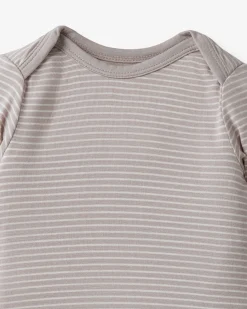 The Newborn Shop|The Newborn Shop<Little Sleepies Infant Gown Dove Gray Stripe