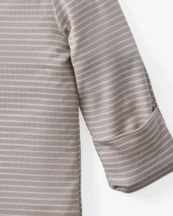 The Newborn Shop|The Newborn Shop<Little Sleepies Infant Gown Dove Gray Stripe