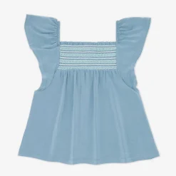 Tops & Tees|Tops & Tees<Little Sleepies Smocked Flutter Top Dusk Blue