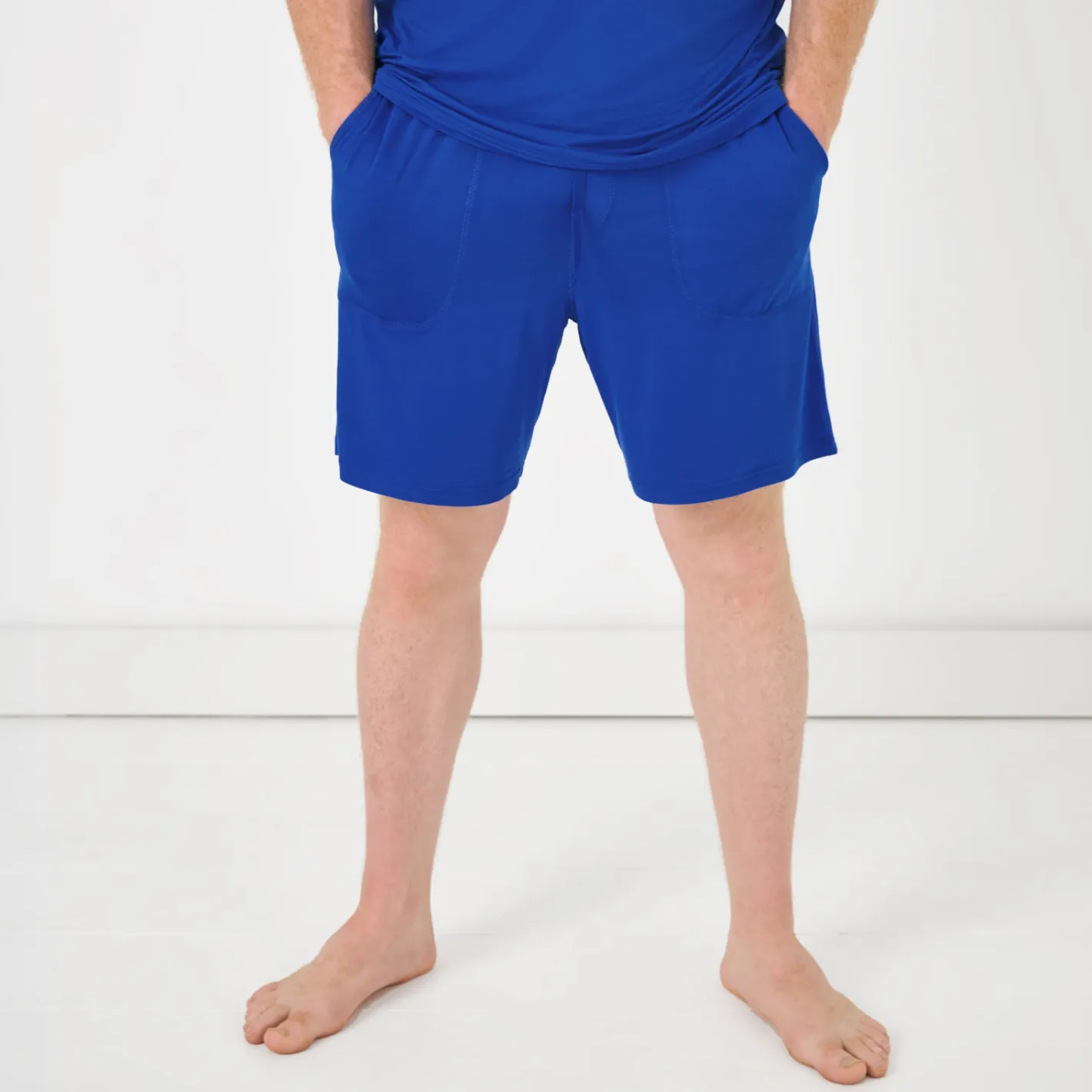 Daddy & Me|Full Family Matching<Little Sleepies Men's Pajama Shorts Electric Blue