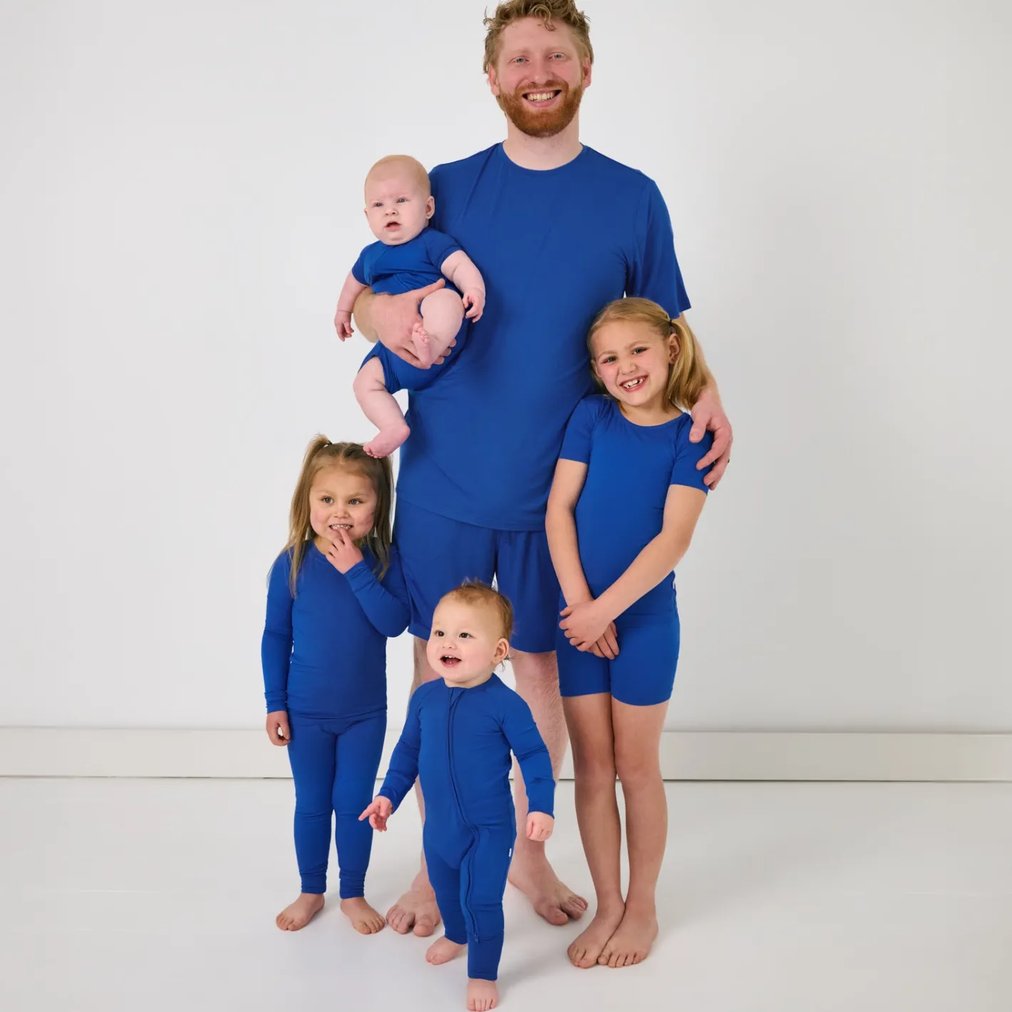 Daddy & Me|Full Family Matching<Little Sleepies Men's Pajama Shorts Electric Blue