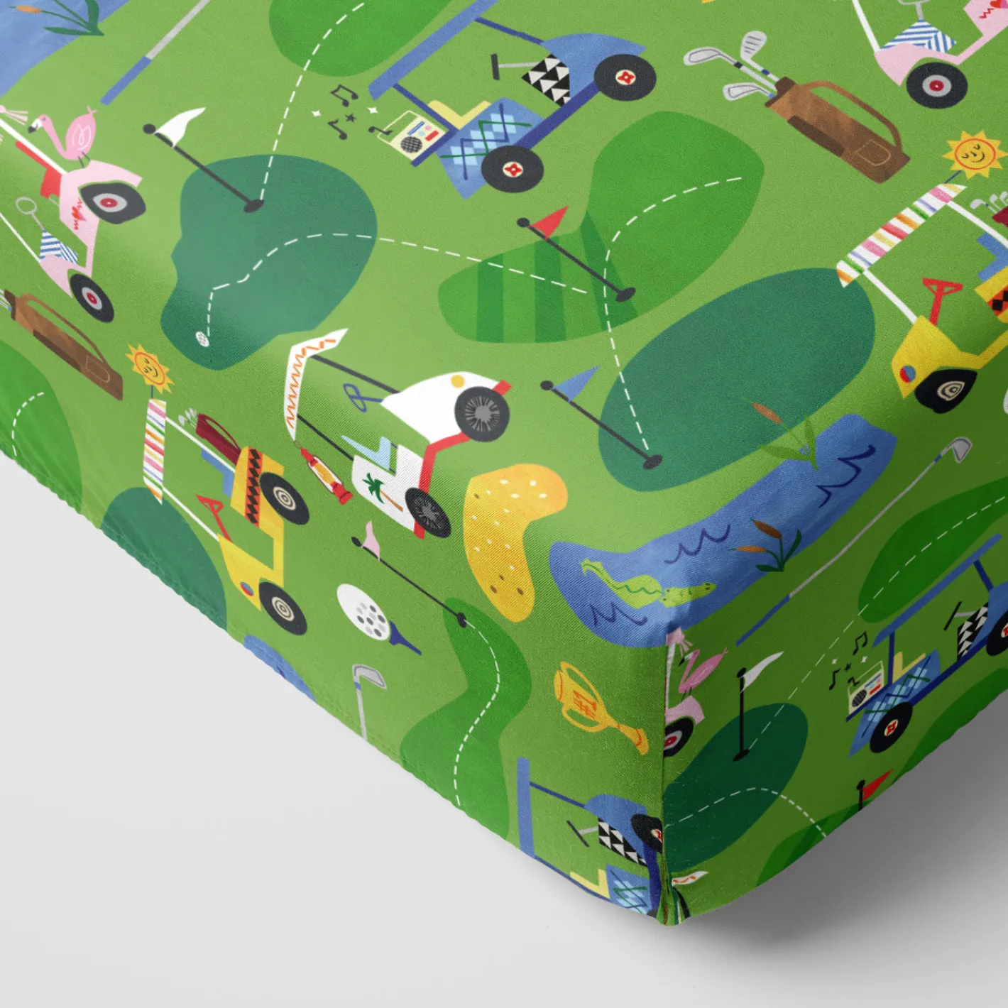 Sheets<Little Sleepies Fitted Crib Sheet Fairway Fun
