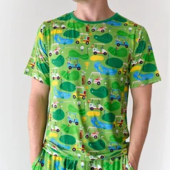 Daddy & Me|Full Family Matching<Little Sleepies Men's Short Sleeve Pajama Top Fairway Fun
