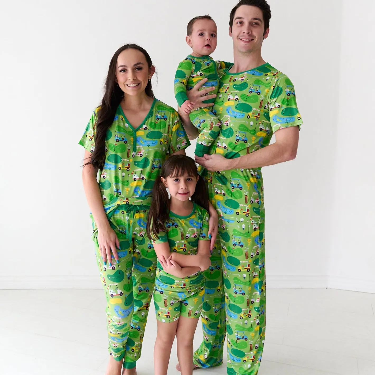 Daddy & Me|Full Family Matching<Little Sleepies Men's Short Sleeve Pajama Top Fairway Fun