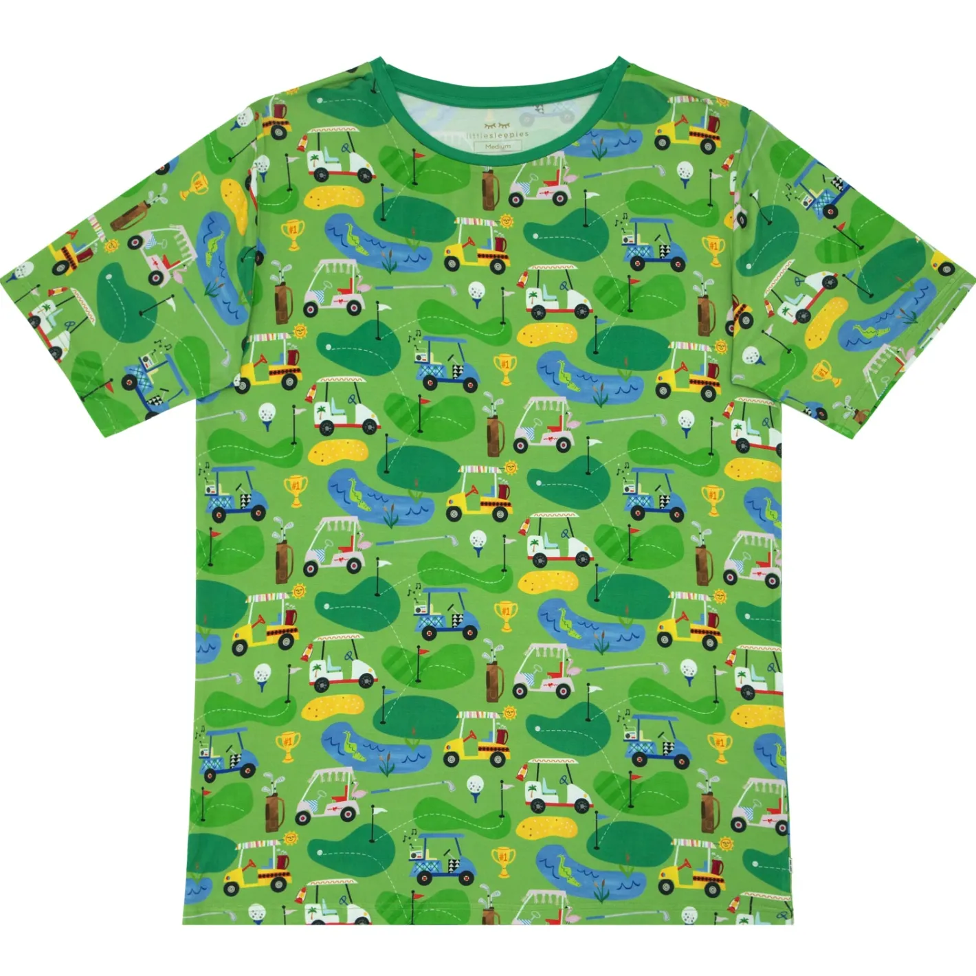 Daddy & Me|Full Family Matching<Little Sleepies Men's Short Sleeve Pajama Top Fairway Fun