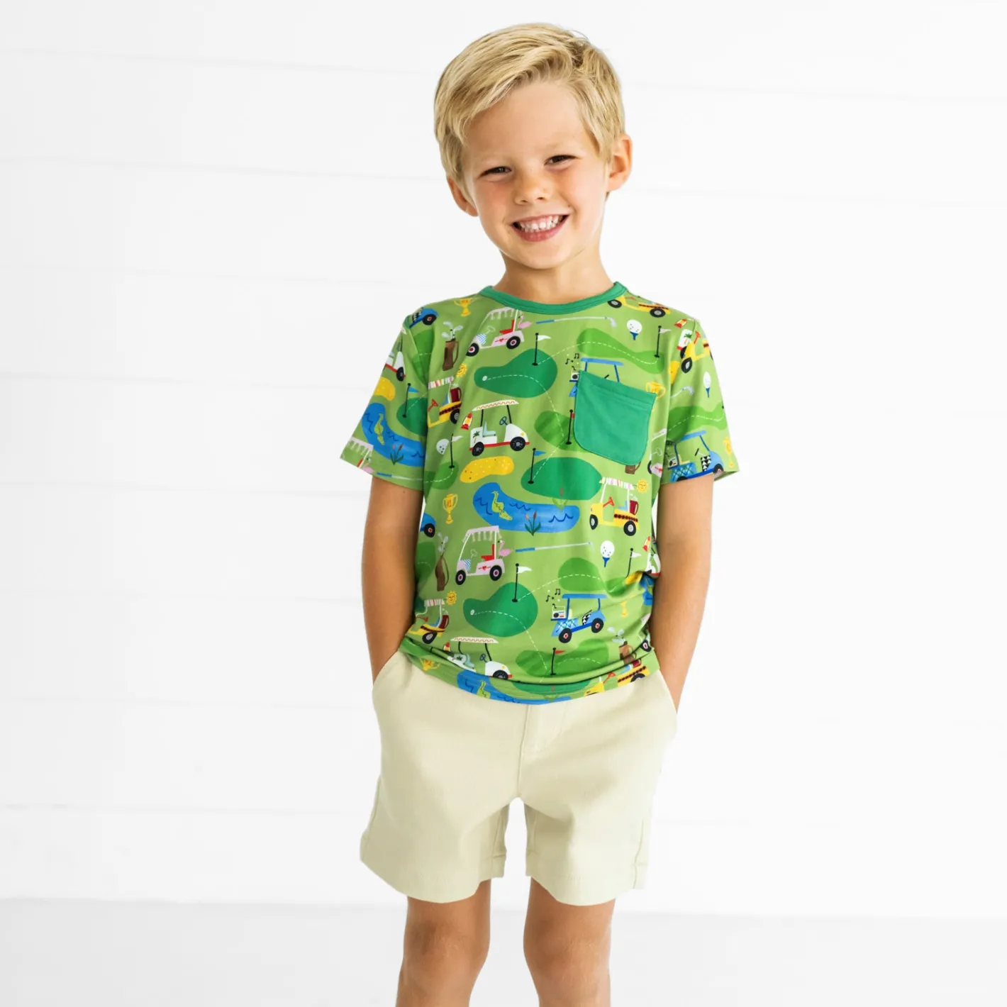 Tops & Tees|Tops & Tees<Little Sleepies Pocket Tee Fairway Fun