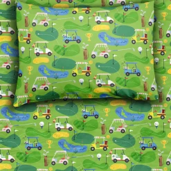 Sheets<Little Sleepies Twin Sheet Set Fairway Fun