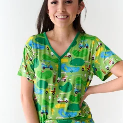 Mommy & Me|Mommy & Me<Little Sleepies Women's Short Sleeve Pajama Top Fairway Fun