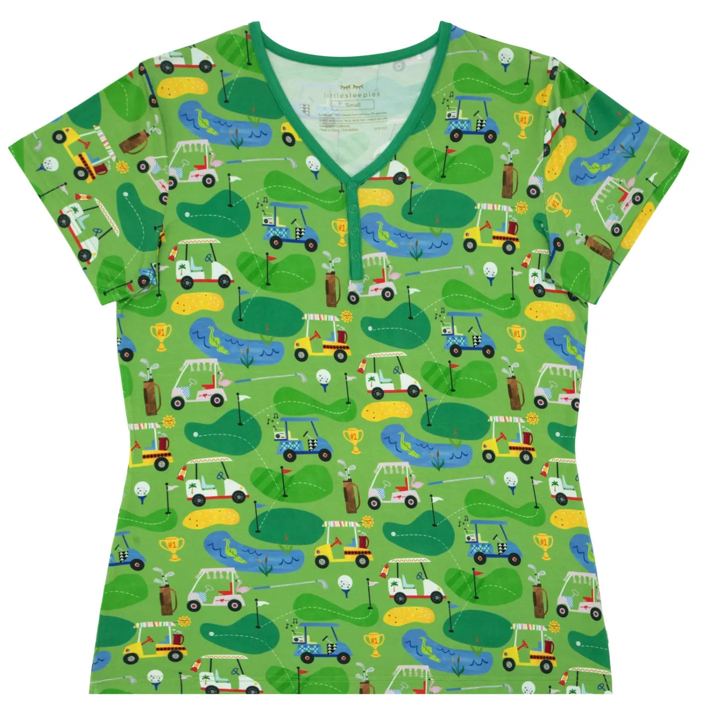 Mommy & Me|Mommy & Me<Little Sleepies Women's Short Sleeve Pajama Top Fairway Fun