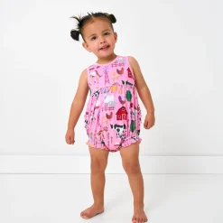 Bamboo Baby Clothes|Rompers<Little Sleepies Bubble Romper Farm Fam