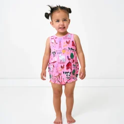 Bamboo Baby Clothes|Rompers<Little Sleepies Bubble Romper Farm Fam