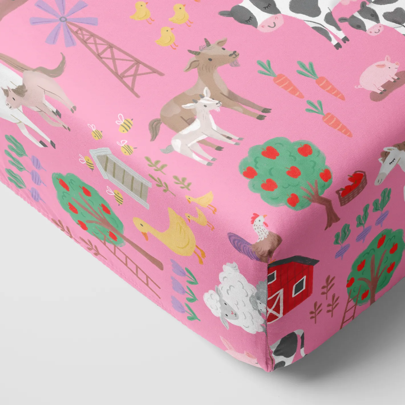 Sheets<Little Sleepies Fitted Crib Sheet Farm Fam