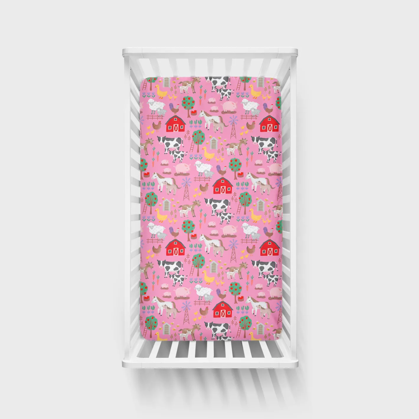 Sheets<Little Sleepies Fitted Crib Sheet Farm Fam