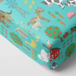 Sheets<Little Sleepies Fitted Crib Sheet Farm Fam